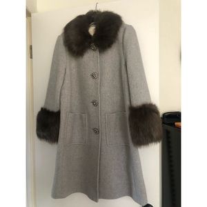 Kate Spade Star Bright Gray Wool Coat